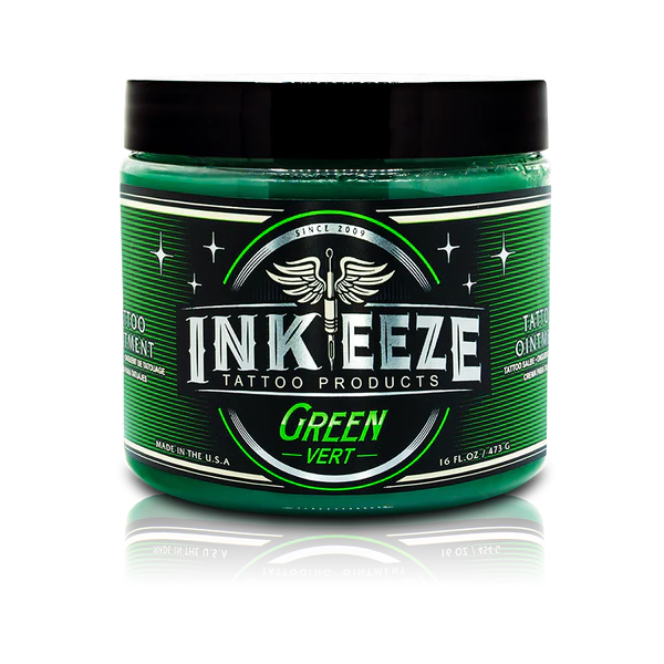 INK-EEZE Green Vert Tattoo Ointment – 16oz. - Ultimate Tattoo Supply