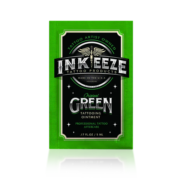 INK-EEZE Green Glide Tattooing Ointment - 5ml Travel Packet - Painful Pleasures