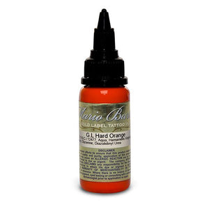 Hard Orange Mario Barth Gold Label — Intenze Tattoo Ink — 1oz Bottle - Ultimate Tattoo Supply