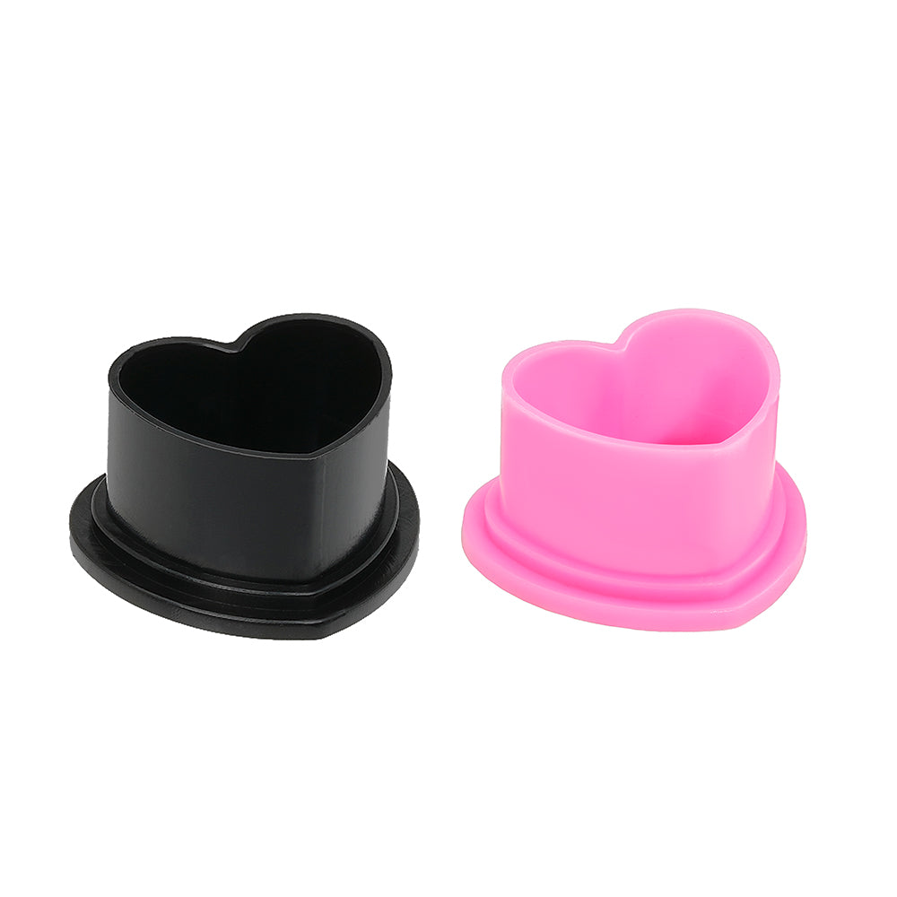 Saferly Heart Ink Caps — Bag of 500 — Pick Color and Size - Ultimate Tattoo Supply