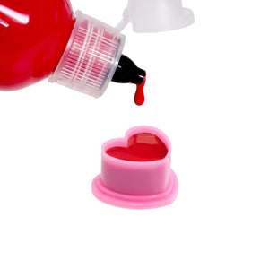 Saferly Heart Ink Caps — Bag of 500 — Pick Color and Size - Ultimate Tattoo Supply