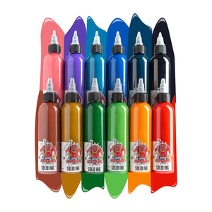 Solid Ink - Horitomo 12 Color Set 4oz Bottles - Ultimate Tattoo Supply