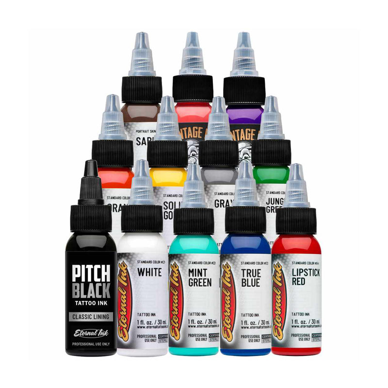 Freshmen All-Stars Apprentice Set — Eternal Tattoo Ink — 12 1oz Bottles