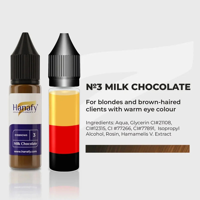 Hanafy Eyebrows № 3 — Milk Chocolate — 15ml Bottle