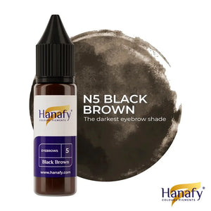 Hanafy Eyebrows № 5 — Black Brown — 15ml Bottle
