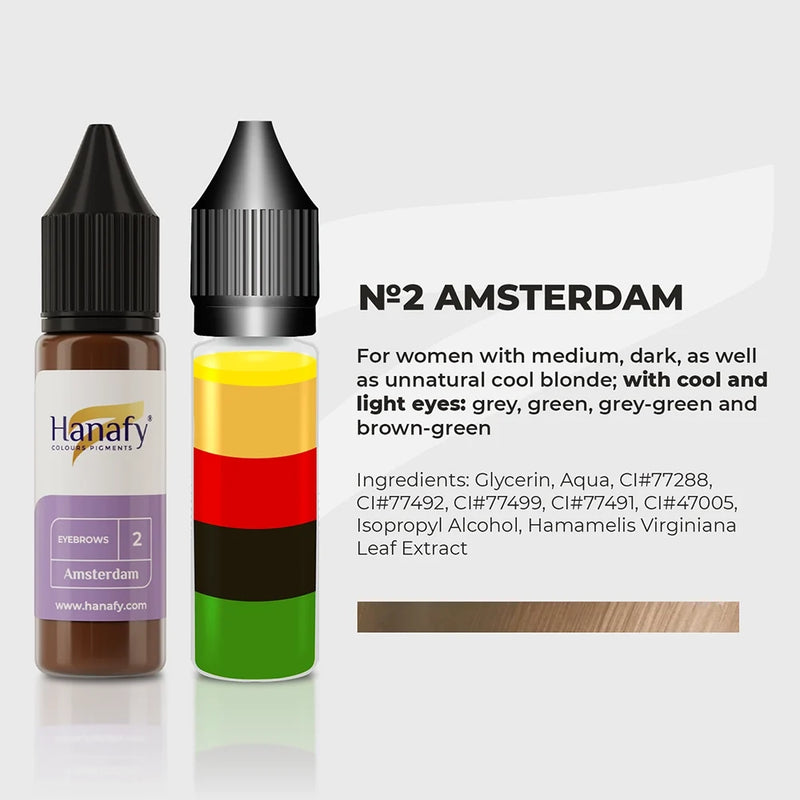 Hanafy Mineral Eyebrows № 2 — Amsterdam — 15ml Bottle