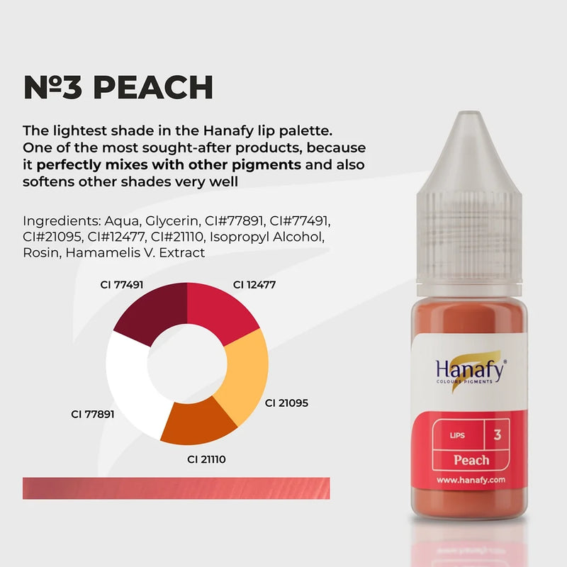 Hanafy Lips № 3 — Peach — 10ml Bottle