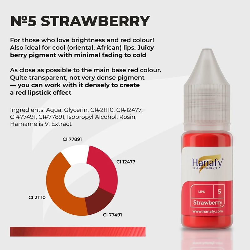Hanafy Lips № 5 — Strawberry — 10ml Bottle
