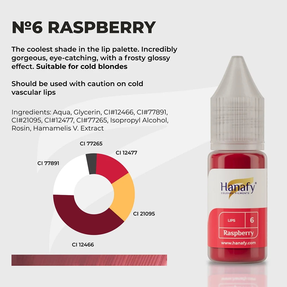 Hanafy Lips № 6 — Raspberry — 10ml Bottle