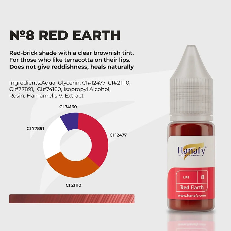 Hanafy Lips № 8 — Red Earth — 10ml Bottle