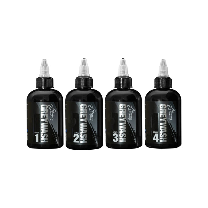 Greywash Set of 4 — Allegory Premium Tattoo Ink — Pick Size - Ultimate Tattoo Supply