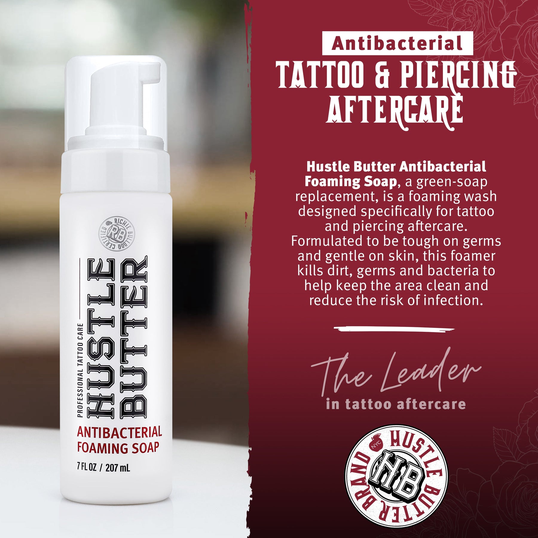 Hustle Bubbles 7oz Bottle with 5oz Tub Hustle Butter Deluxe Bundle - Ultimate Tattoo Supply