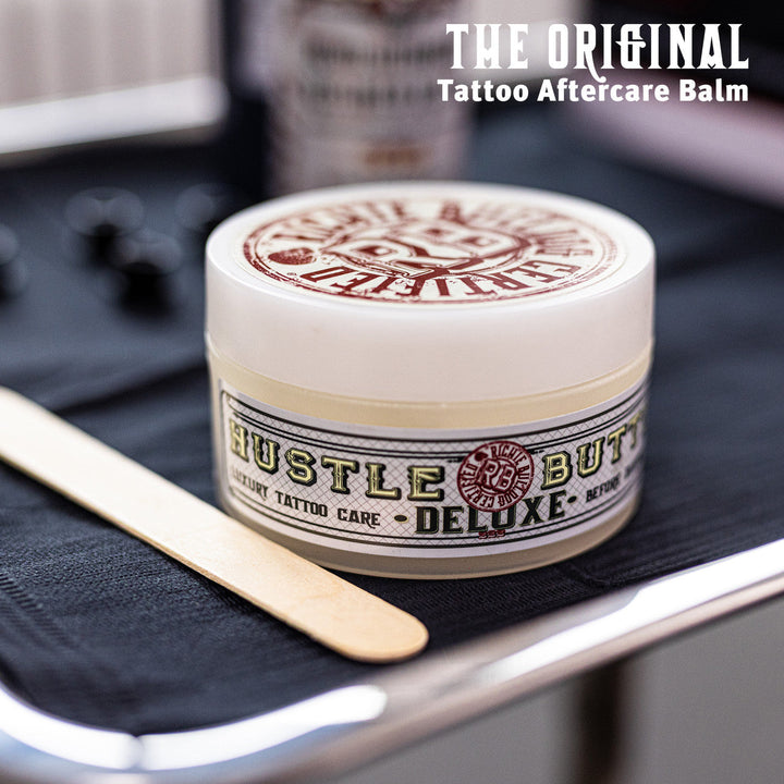 Hustle Bubbles 7oz Bottle with 1oz Tub Hustle Butter Deluxe Bundle - Ultimate Tattoo SupplyHustle Bubbles 7oz Bottle with 1oz Tub Hustle Butter Deluxe Bundle