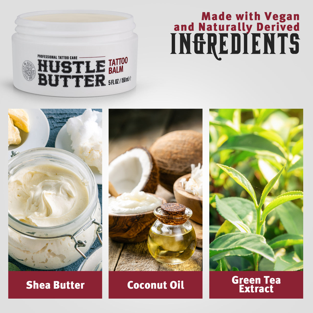 Hustle Butter Deluxe Tattoo Aftercare — 5oz — Single or Case of 24 - Ultimate Tattoo Supply