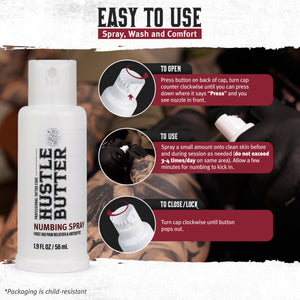Hustle Butter Numbing Spray — 1.9oz Spray Bottle - Ultimate Tattoo Supply