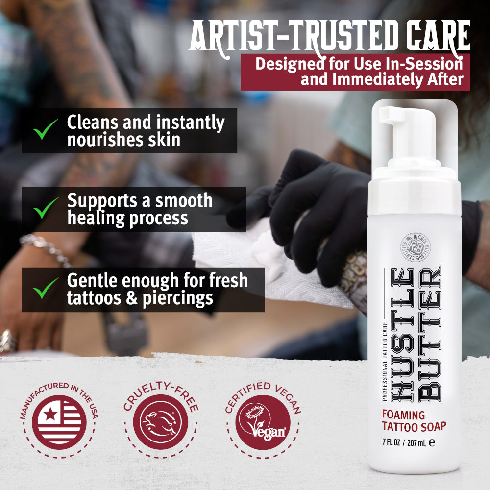 Hustle Bubbles Deluxe Foamer Antimicrobial Soap — 7oz — Single or Case of 12