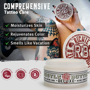 Hustle Bubbles 7oz Bottle with 5oz Tub Hustle Butter Deluxe Bundle - Ultimate Tattoo Supply