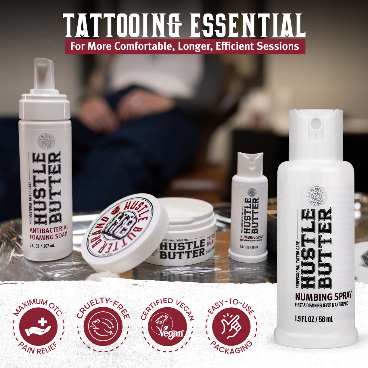 Hustle Butter Numbing Spray — 1.9oz Spray Bottle - Ultimate Tattoo Supply