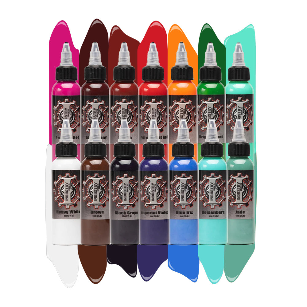 14 Color Set — Industry Inks — Pick Size - Ultimate Tattoo Supply