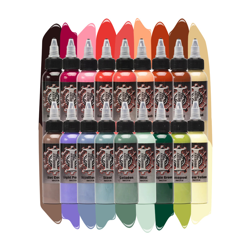 18 Color Set — Industry Inks — Pick Size - Ultimate Tattoo Supply
