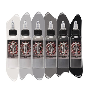 Opaque Grey Color Set — Industry Inks — Pick Size - Ultimate Tattoo Supply