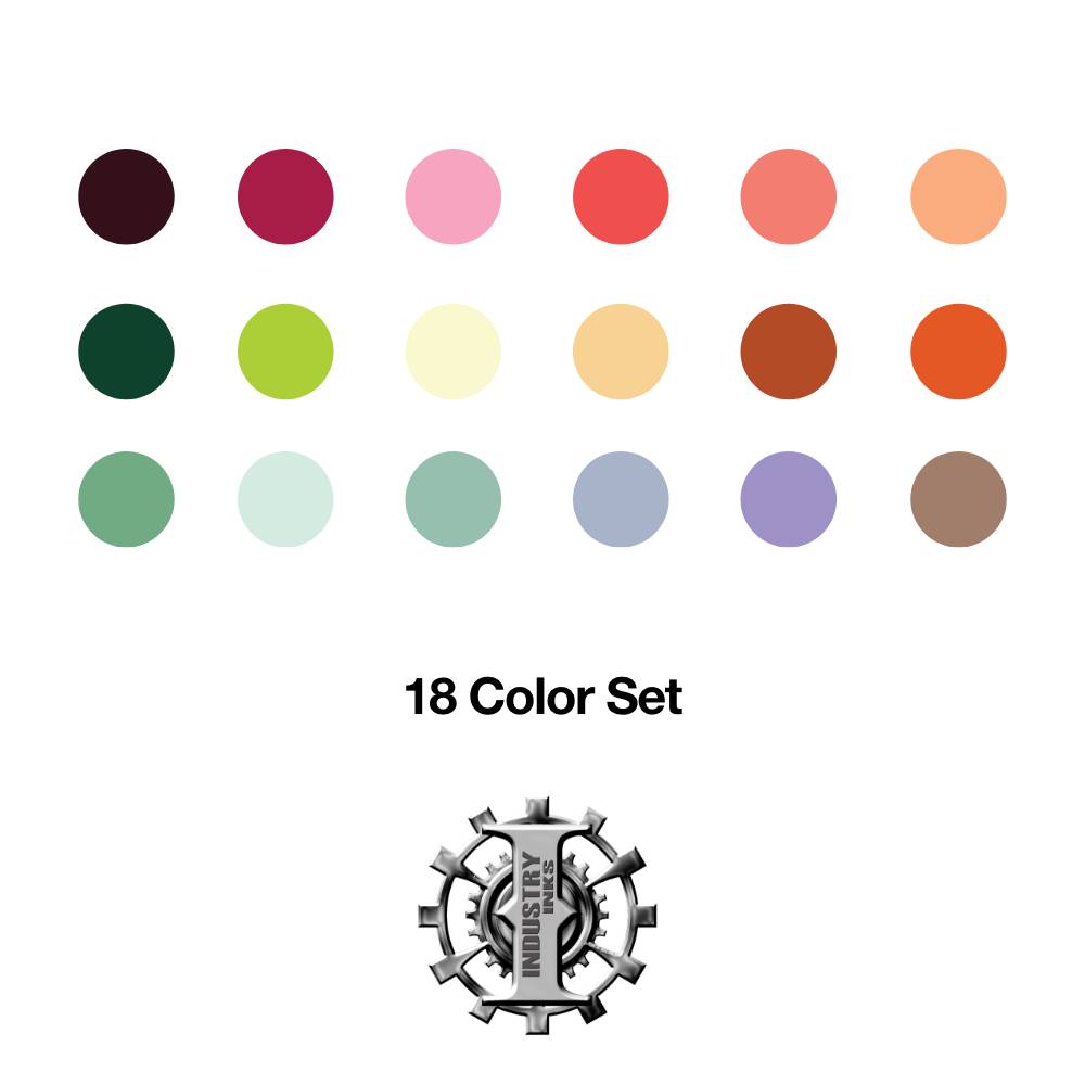 18 Color Set — Industry Inks — Pick Size - Ultimate Tattoo Supply