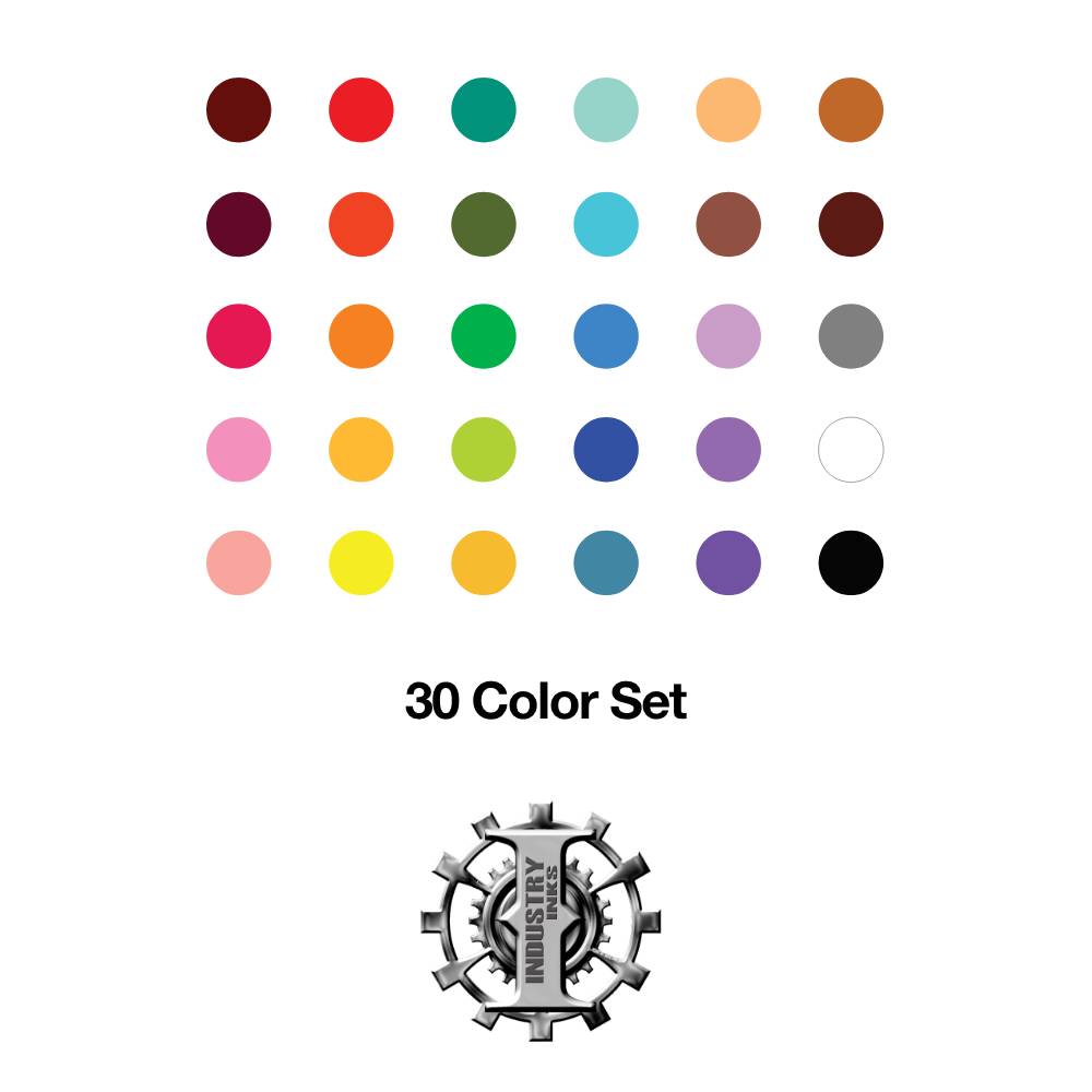 30 Color Set — Industry Inks — Pick Size - Ultimate Tattoo Supply