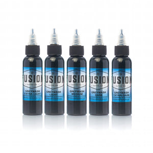 Greywash 5-Pack Set — Fusion Tattoo Ink — Pick Size - Ultimate Tattoo Supply