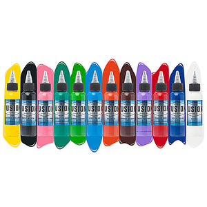 Sample Pack 12-Color Set — Fusion Tattoo Ink — 1oz - Ultimate Tattoo Supply