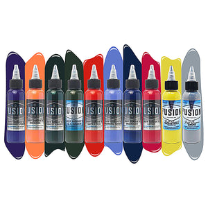 Jeff Gogue 10-Color Palette Signature Set — Fusion Tattoo Ink — 1oz - Ultimate Tattoo Supply