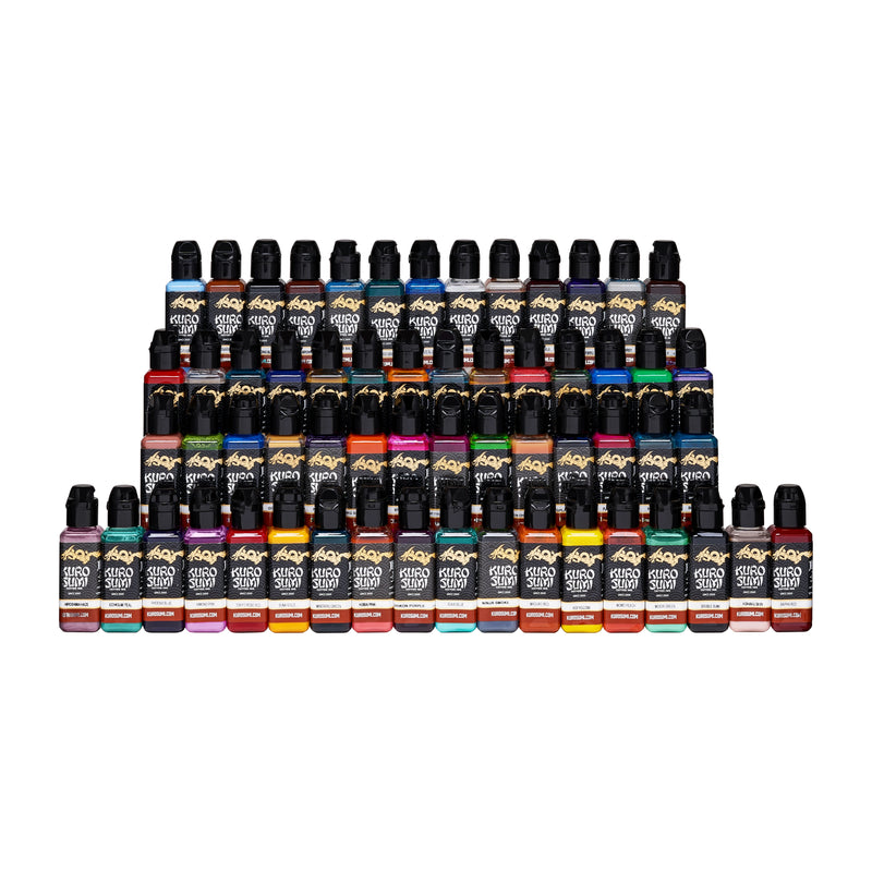 Kuro Sumi 64 Bottle Master Set — Pick Size - Ultimate Tattoo Supply