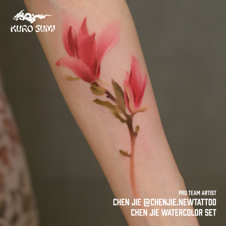 Chen Jie Watercolor Set — Kuro Sumi Tattoo Ink — 6 1.5oz Bottles - Ultimate Tattoo Supply