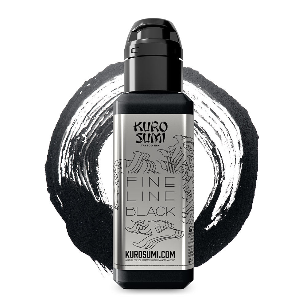 黒墨 kurosumi (12oz) ライン用 full Fine Line Black — Kuro Sumi Tattoo Ink — 1.5oz Bottle | Ultimate