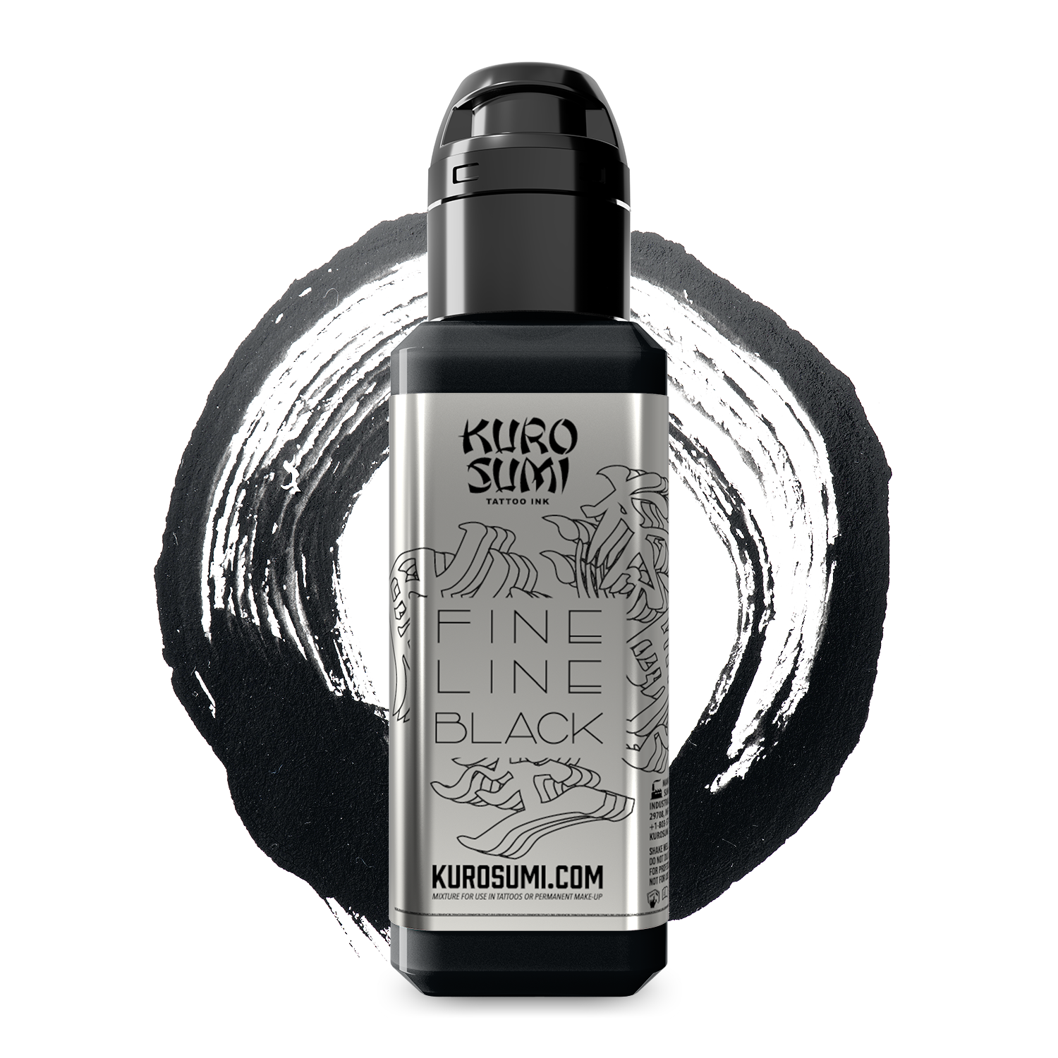 Fine Line Black — Kuro Sumi Tattoo Ink — 1.5oz Bottle - Ultimate Tattoo Supply