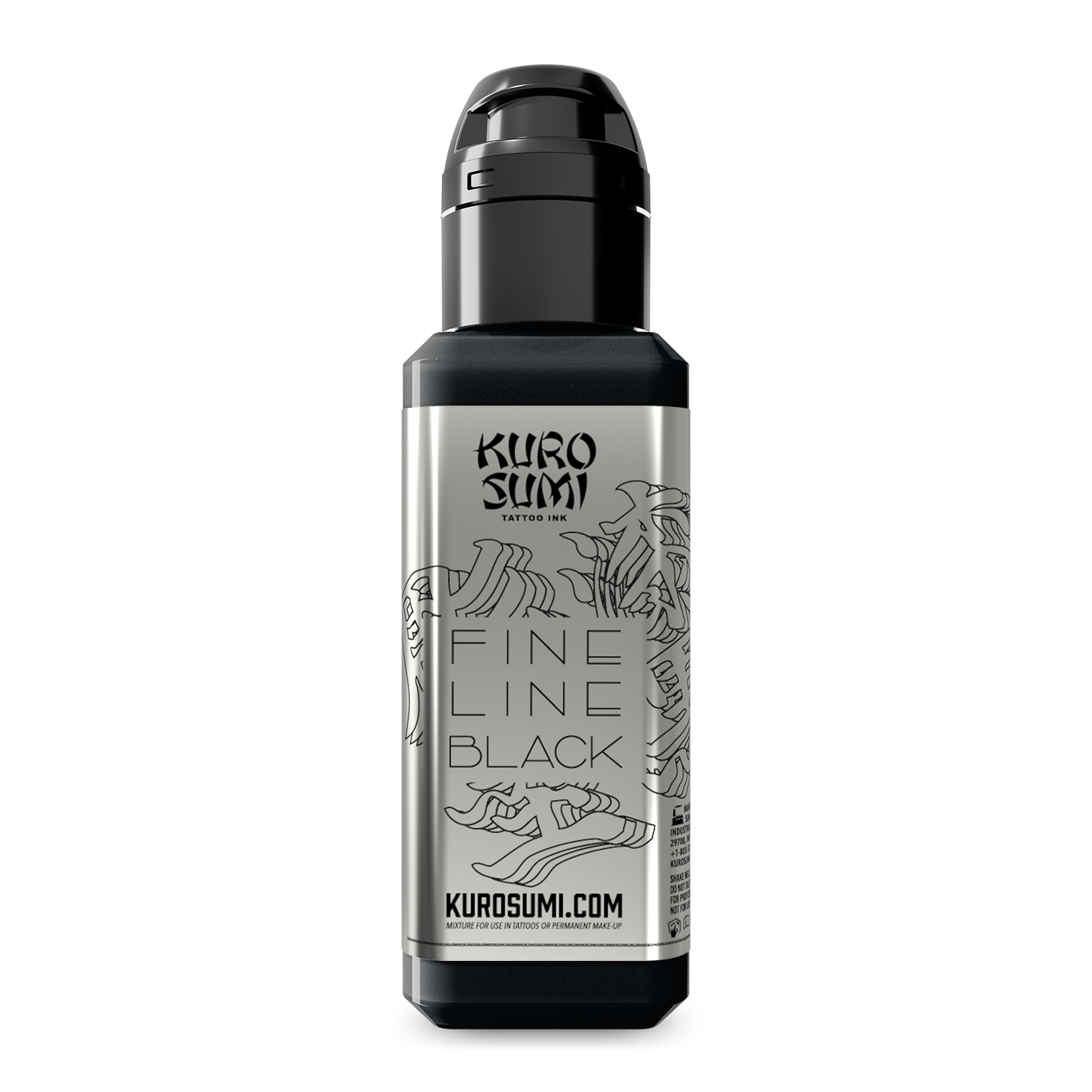 Fine Line Black — Kuro Sumi Tattoo Ink — 1.5oz Bottle - Ultimate Tattoo Supply