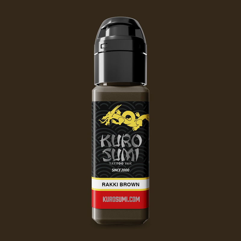 Rakki Brown — Kuro Sumi Tattoo Ink — Pick Size - Ultimate Tattoo Supply