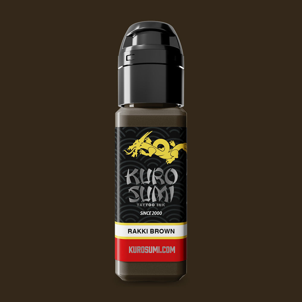 Rakki Brown — Kuro Sumi Tattoo Ink — Pick Size - Ultimate Tattoo Supply