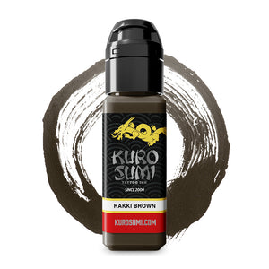 Rakki Brown — Kuro Sumi Tattoo Ink — Pick Size - Ultimate Tattoo Supply