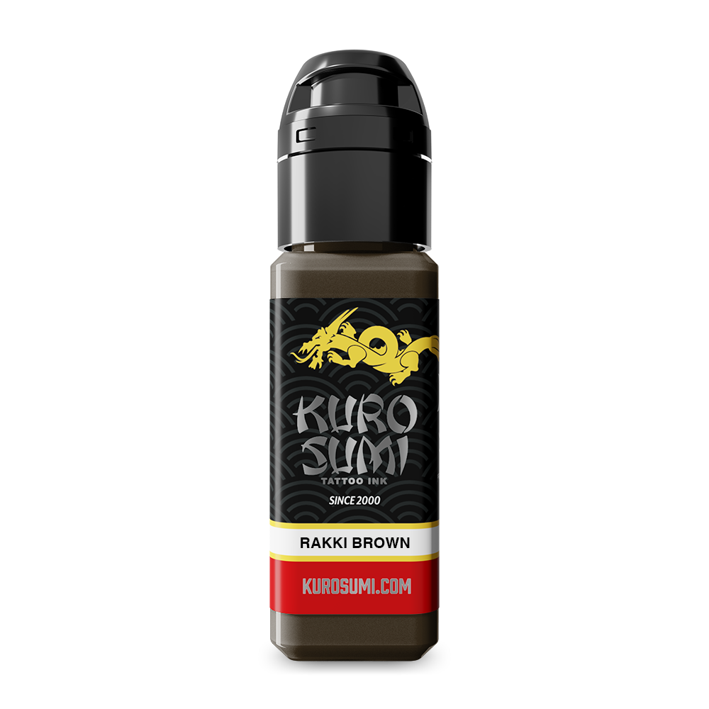 Rakki Brown — Kuro Sumi Tattoo Ink — Pick Size - Ultimate Tattoo Supply