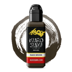 Rakki Brown — Kuro Sumi Tattoo Ink — Pick Size - Ultimate Tattoo Supply