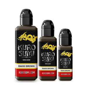 Rakki Brown — Kuro Sumi Tattoo Ink — Pick Size - Ultimate Tattoo Supply
