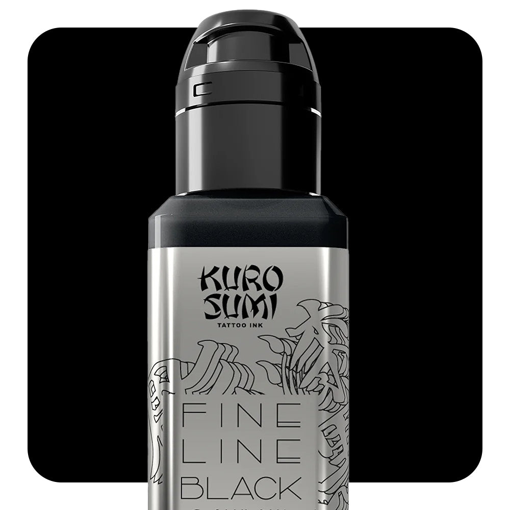 Fine Line Black — Kuro Sumi Tattoo Ink — 1.5oz Bottle - Ultimate Tattoo Supply