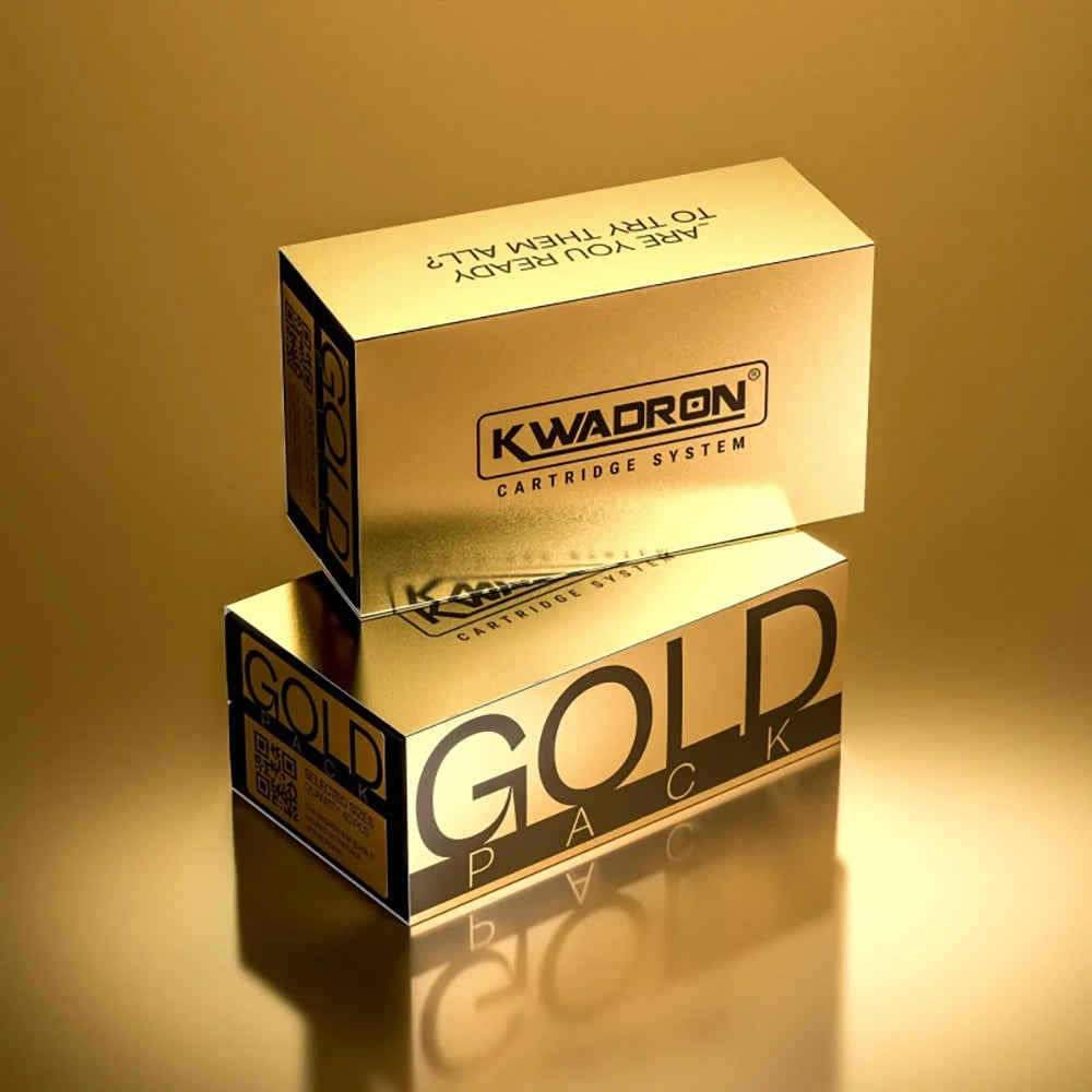 Kwadron Gold Pack Tattoo Cartridge Needles — 40 Cartridges