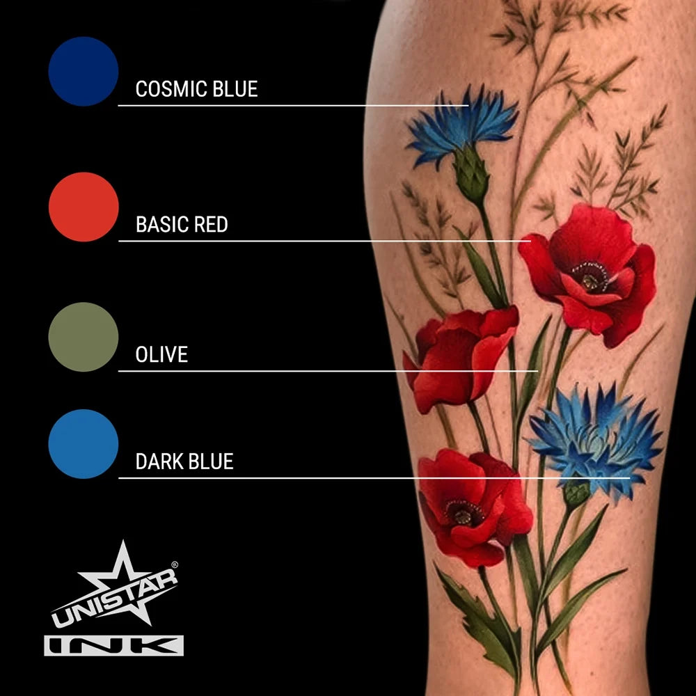 Kwadron Unistar Colors Ink — Basic Red — 1oz Bottle