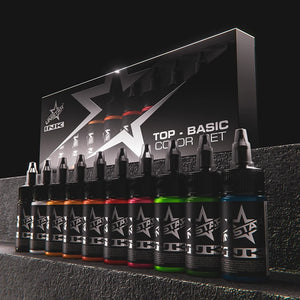 Kwadron Unistar Colors Ink — Top Basic Set 10x— 1oz Bottle