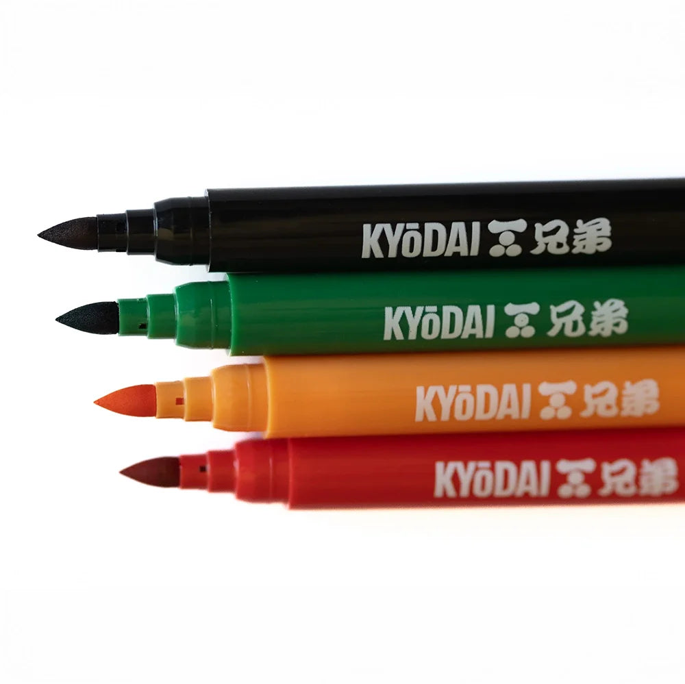 Kyōdai Firm-Tip Brush Pens — Pack of 5