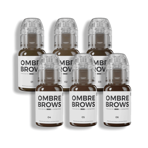 Paulina Osinkowska Ombre Brows 6 Bottle Set — Perma Blend — 1/2oz - Ultimate Tattoo Supply