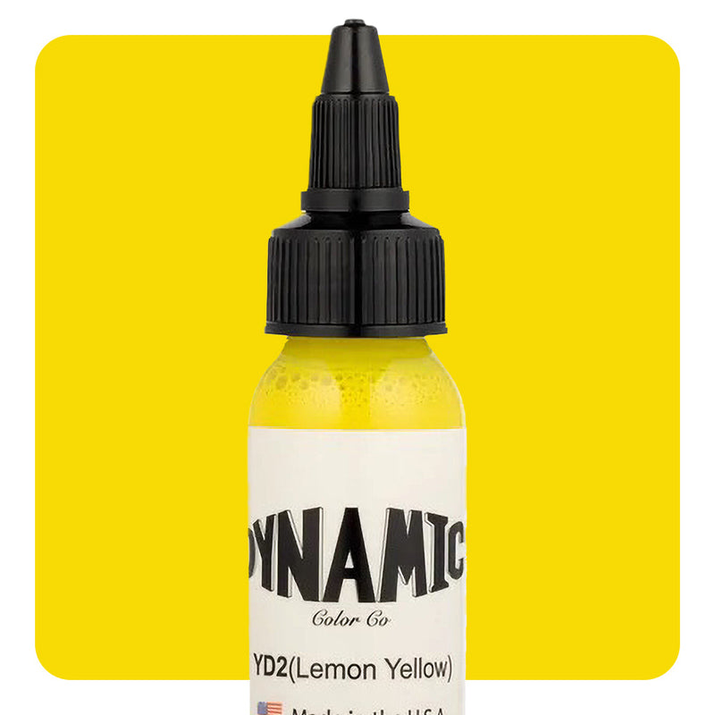 Dynamic Lemon Yellow Tattoo Ink - 1oz. Bottle - Painful Pleasures