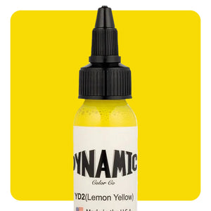 Dynamic Lemon Yellow Tattoo Ink - 1oz. Bottle - Painful Pleasures