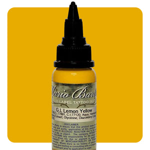 Lemon Yellow Mario Barth Gold Label — Intenze Tattoo Ink — 1oz Bottle - Ultimate Tattoo Supply